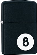 Ветроустойчива запалка Zippo 8-Ball Black Matte