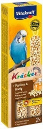 Крекери за вълнисти папагали Vitakraft - 2 броя, с пуканки от просо и мед
