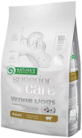 Суха храна за кучета с бяла козина NATURE'S PROTECTION Superior Care White Dog Adult Small Breeds — 1,5 кг, с агнешко, за дребни и малки породи, над 1 година