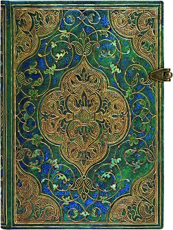 Тефтер Paperblanks Turquoise Chronicles - 13 × 18 см, с редове