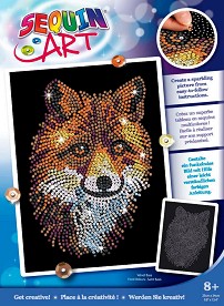 Декорирай сама с пайети Sequin Art - Червена лисица - Творчески комплекти от серията Blue — 1934