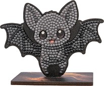 Декорирай сам фигурка на Прилеп - Craft Buddy - Творчески комплект от серията Crystal Art
