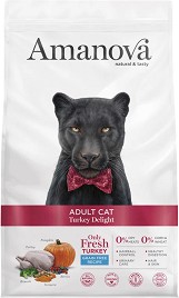 Натурална суха храна за котки Amanova Adult — 1,5 кг, с пуешко, за над 1 година