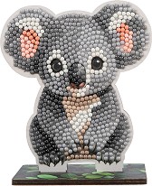 Декорирай сам фигурка на Коала - Craft Buddy - Творчески комплект от серията Crystal Art