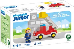 Playmobil Junior - Пожарна кола със стълба — 71683
