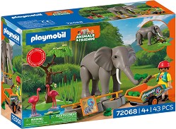 Playmobil Animals and Friends - Слон с гледач в зоопарк — 72068