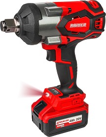 Акумулаторен ударен гайковерт 20V Raider RDI-IBW06 - С батерия, зарядно и куфар от серията Industrial