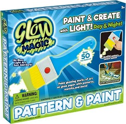 Светещи шаблони за оцветяване Pattern Painter - Творчески комплект с фосфоресцираща четка — 2306K0711