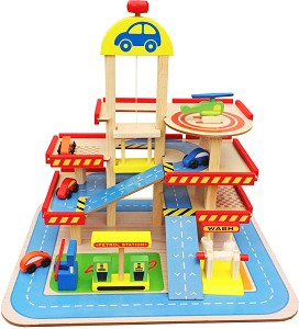 Детски дървен паркинг - Ginger Home — W04B034