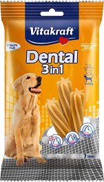 Дентални лакомства за кучета 3 в 1 Vitakraft Dental M - 180 г