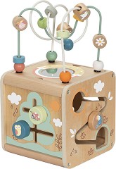 Дървен дидактически куб - Tooky Toy — TP382