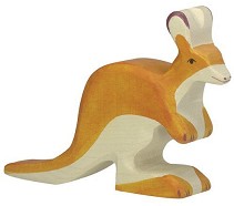 Дървена фигурка на малко кенгуру - Holztiger — 80194