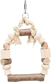 Дървена люлка за малки птици Trixie Arch Swing - 13 × 19 см