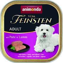 Пастет за кучета Animonda Vom Feinsten Adult - 150 г, с пуешко и агнешко, от 1 до 6 години
