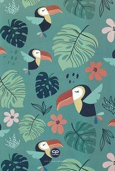 Тетрадка с широки редове - Формат A5 с 60 листа от серията Toucans