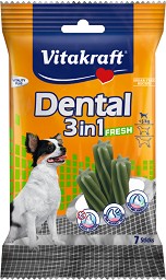 Дентални лакомства за кучета 3 в 1 Vitakraft Dental Fresh XS - 70 г