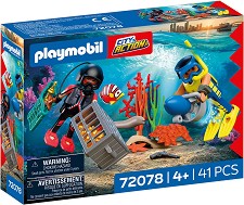 Playmobil City Action - Полицай водолаз със съкровище — 72078