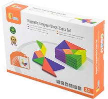 Магнитен танграм - Дървена логическа игра — Viga Toys 50643 FSC