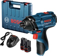 Акумулаторен ударен гайковерт 12V Bosch GDR 120-Li - С 2 батерии, зарядно и куфар