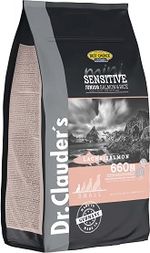 Суха храна за кучета с чувствително храносмилане Dr.Clauder's Sensitive Mini Junior - 2 кг, със сьомга и ориз, от серията Best Choice, за дребни и малки породи, над 2 месеца