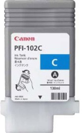 Пигментно мастило Canon PFI-102 Cyan - 130 ml