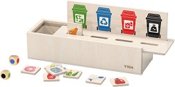 Екологично рециклиране - Дървена образователна игра — Viga Toys 44504