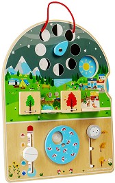 Дървена дъска с активности Времето - Bigjigs Toys — 36041
