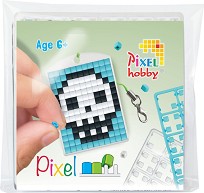 Мозайка ключодържател Череп - Pixelhobby - Творчески комплект — 23130
