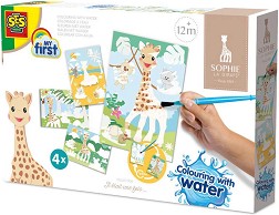 Оцвети картините с вода Жирафчето Софи - SES Creative - Творчески комплект от серията My First — 14490