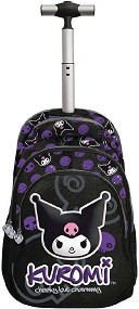 Ученическа раница с колелца Kuromi - На тема Hello Kitty — 262251