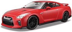 Метална количка Nissan GT-R 2017 - Bburago - С отварящи се врати и мащаб 1:24 — 18-21082