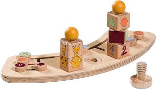 Дървена играчка за столче за хранене Hauck Giraffe Play Moving - За столчета Alpha+ и Beta+
