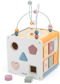 Дървен дидактически куб - Viga Toys - От серията PolarB — 44098
