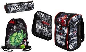 Ученическа раница с капак Teneris - Cool Pack - В комплект с 2 несесера и спортна торба : На тема Отмъстителите — 9671274000