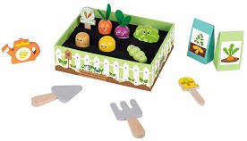 Дървена играчка Tooky Toy - Зеленчукова градина — TK315
