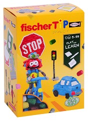 Образователен еко конструктор Fischer Tip Creativ - Пътни знаци — 477-511927
