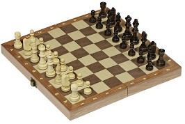 Дървен шах - Goki - Със закопчалка — 56921