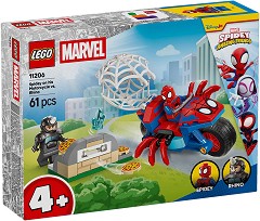 LEGO Marvel Spidey - Спайди на мотоциклет срещу носорога - Детски конструктор — 11206