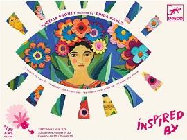 Декорирай с хартиени цветя Frida Kahlo - Djeco - Творчески комплект от серията Inspired By — DJ09385