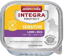 Пастет за котки с чувствително храносмилане Integra Protect Sensitive - 100 г, с агнешко месо и ориз, в зряла възраст