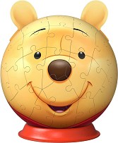 Мечо Пух с ушички - 3D пъзел от 77 части на тема Мечо Пух — Ravensburger 12008070