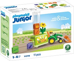 Playmobil Junior - Трактор и сеялка с товарач — 71773