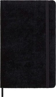 Тефтер Moleskine Velvet Black - 13 × 21 см, с широки редове