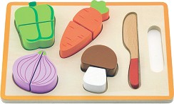 Дървен комплект за игра Зеленчуци - Viga Toys — 50979