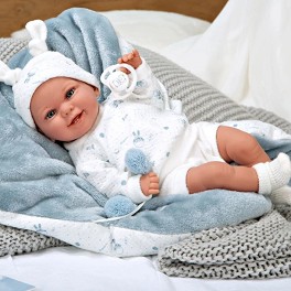 Кукла Babyto със синьо одеялце - Arias - От серията Elegance — 60830