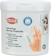 Дентални кърпички за кучета, котки и малки животни Trixie - 50 броя, с аромат на мента, от серията Dental Care