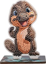 Декорирай сам фигурка на Птицечовка - Craft Buddy - Творчески комплект от серията Crystal Art