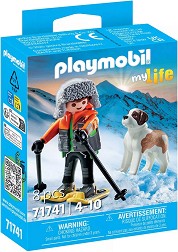 Playmobil My Life - Мъж с куче санбернар — 71741