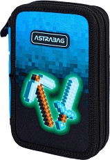 Несесер с ученически пособия - Astra S.A. - С 2 отделения на тема Minecraft