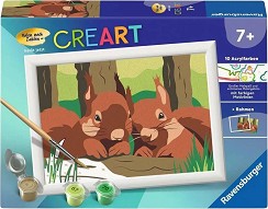 Нарисувай картина Катерички - Ravensburger - Творчески комплект с акрилни бои от серията CreArt — 25882